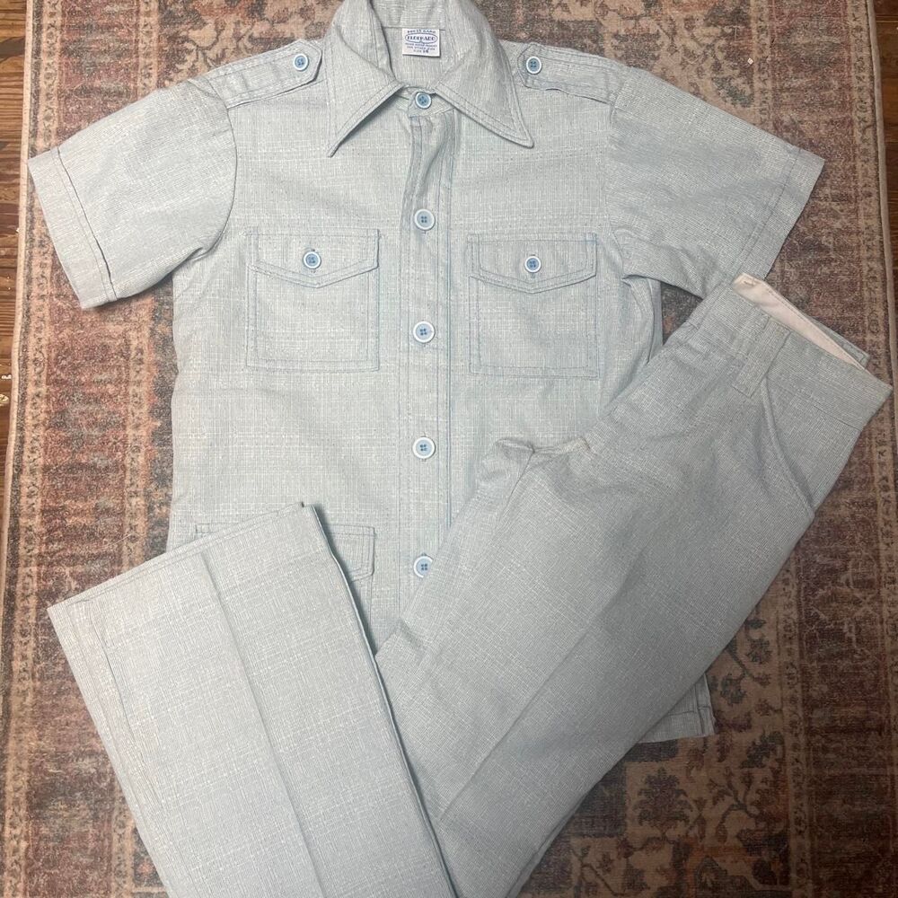Unbranded Men's Blue and Grey Top